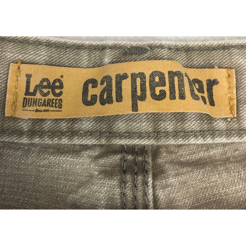 Lee Dungarees Mens Carpenter Pants 40x30 Sand Brown Relaxed Fit Straight Leg - Picture 3 of 9